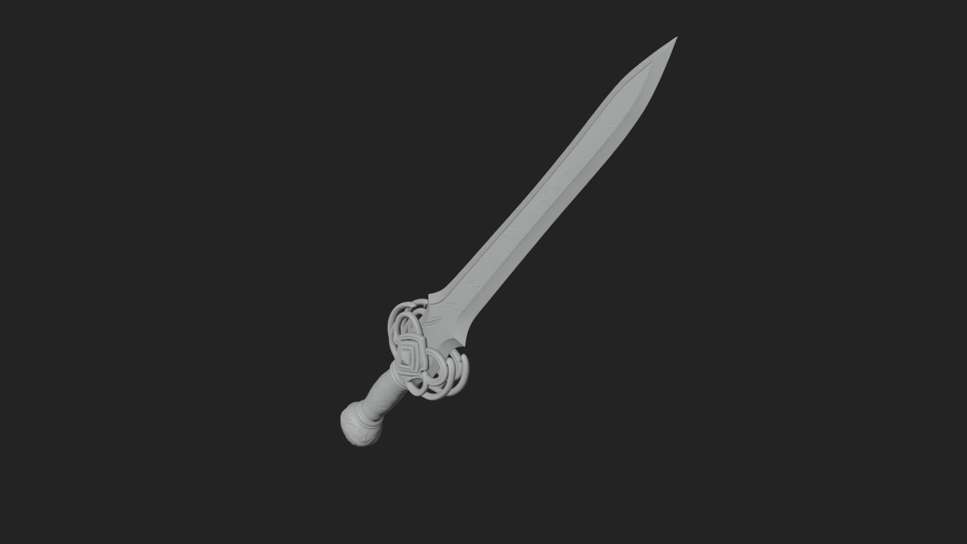 Oriental Katana Sword Model Design 1 3D Print Model 3D Model