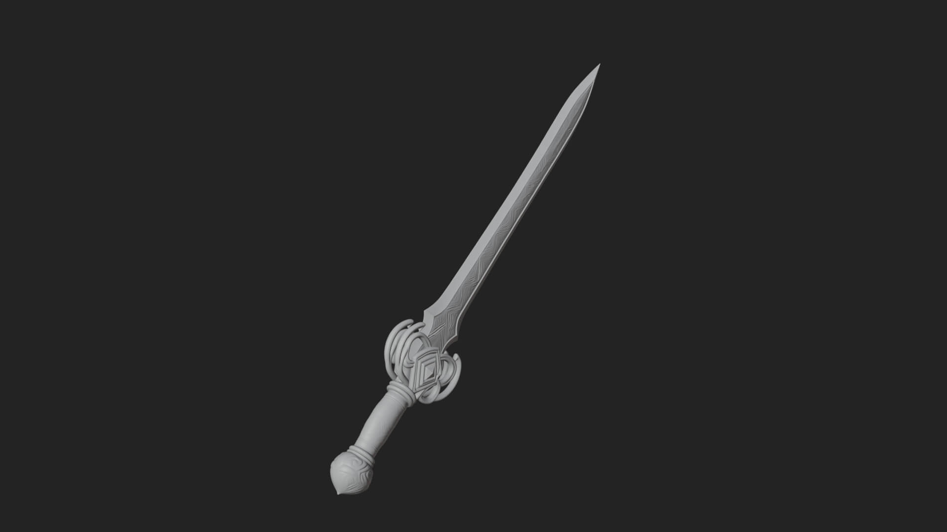 Oriental Katana Sword Model Design 1 3D Print Model 3D Model