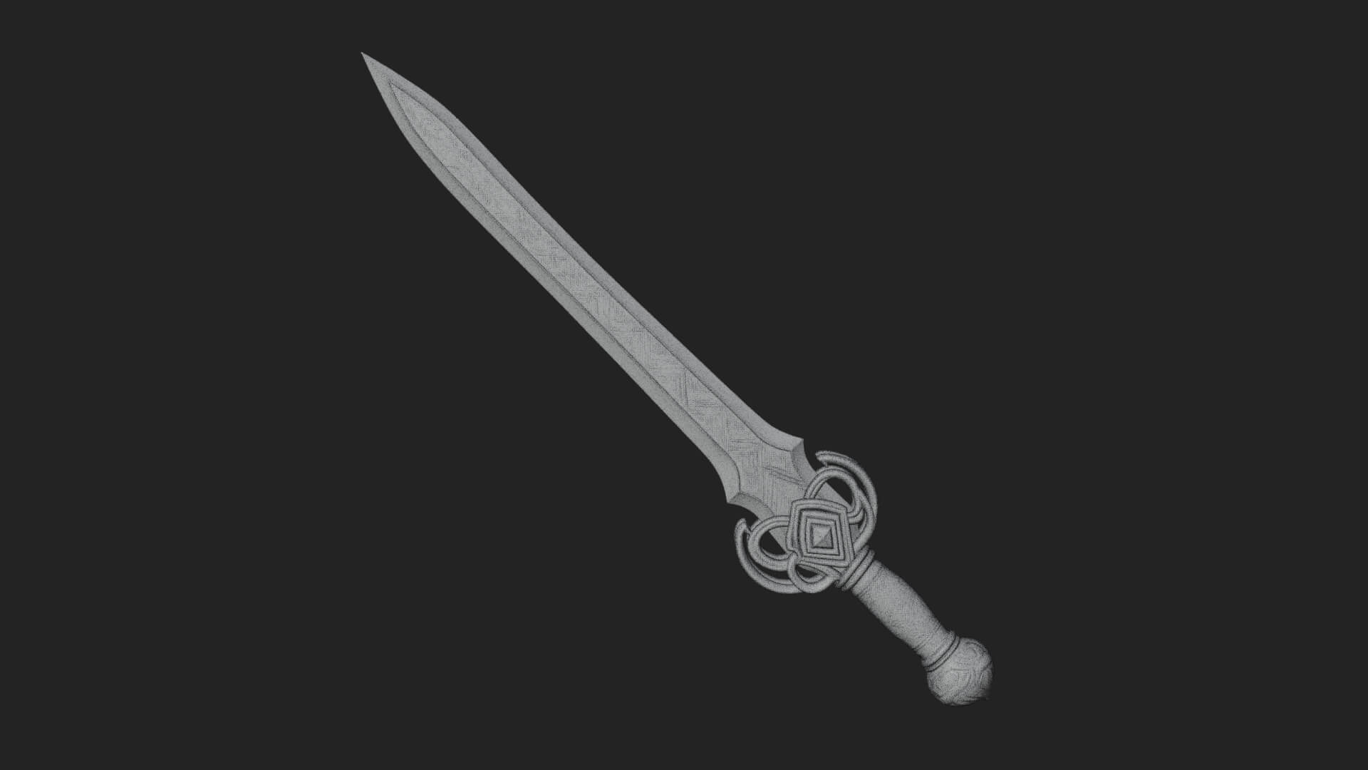 Oriental Katana Sword Model Design 1 3D Print Model 3D Model