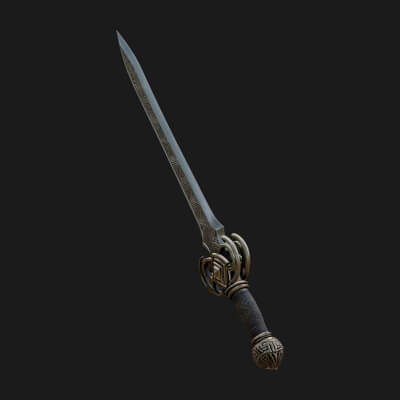 Oriental Katana Sword Model Design 1 3D Print Model