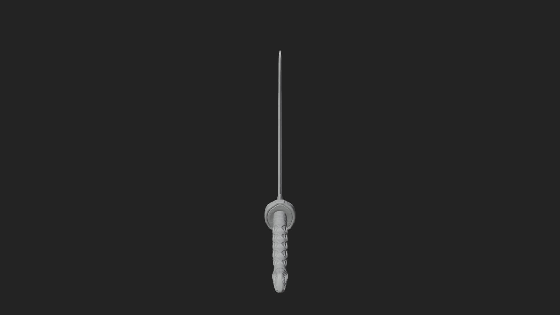 Oriental Katana Sword Model Design 2 3D Print Model 3D Model