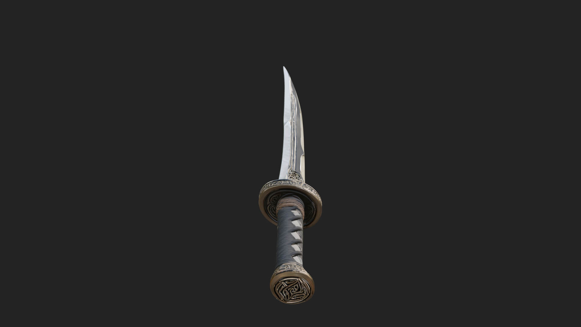 Oriental Katana Sword Model Design 3 3D Print Model 3D Model
