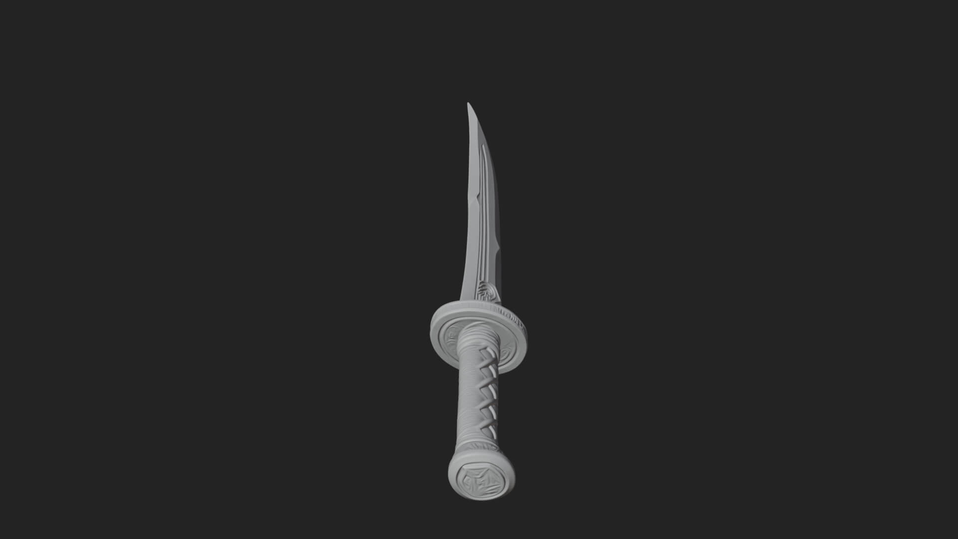 Oriental Katana Sword Model Design 3 3D Print Model 3D Model