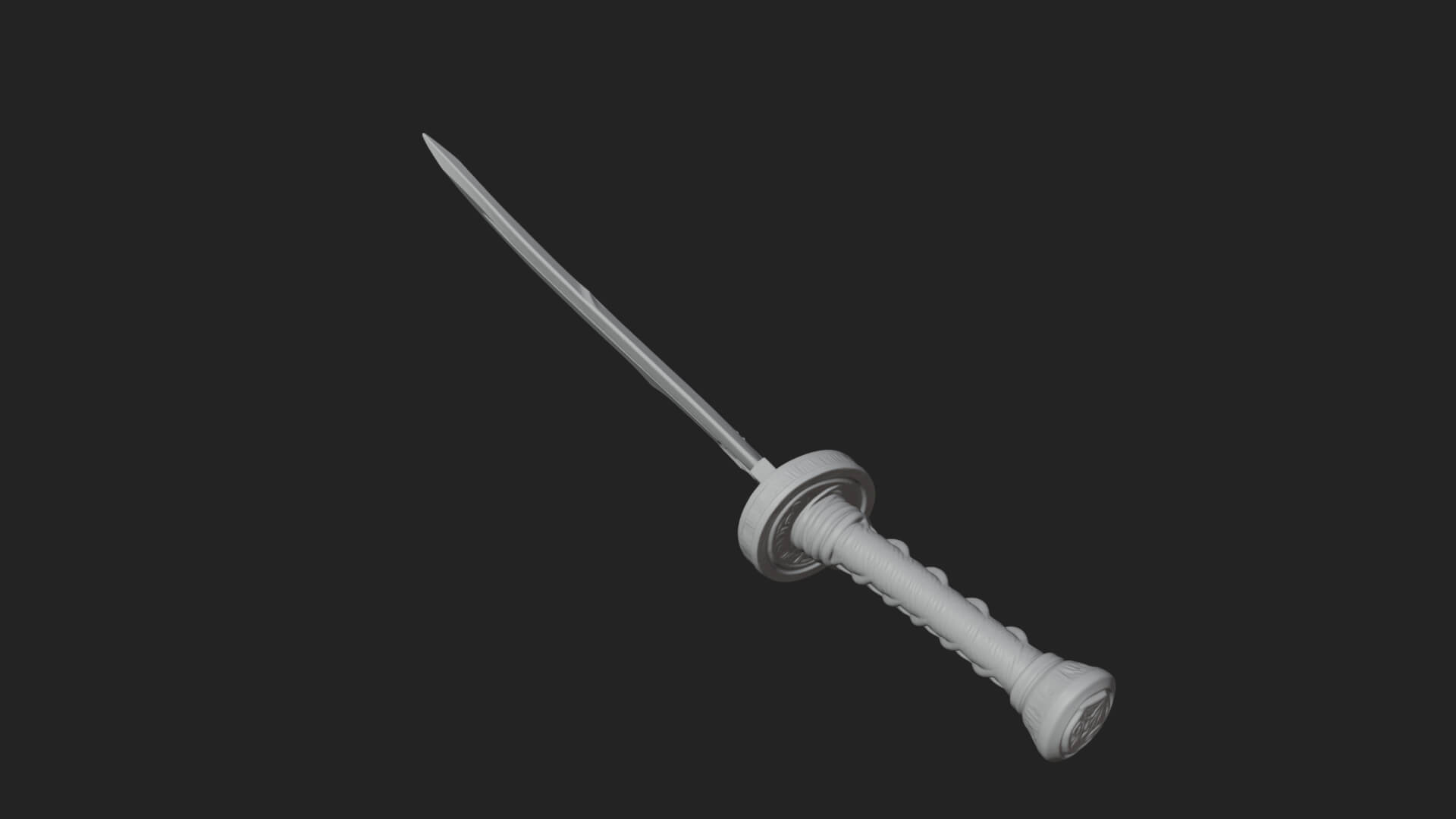 Oriental Katana Sword Model Design 3 3D Print Model 3D Model