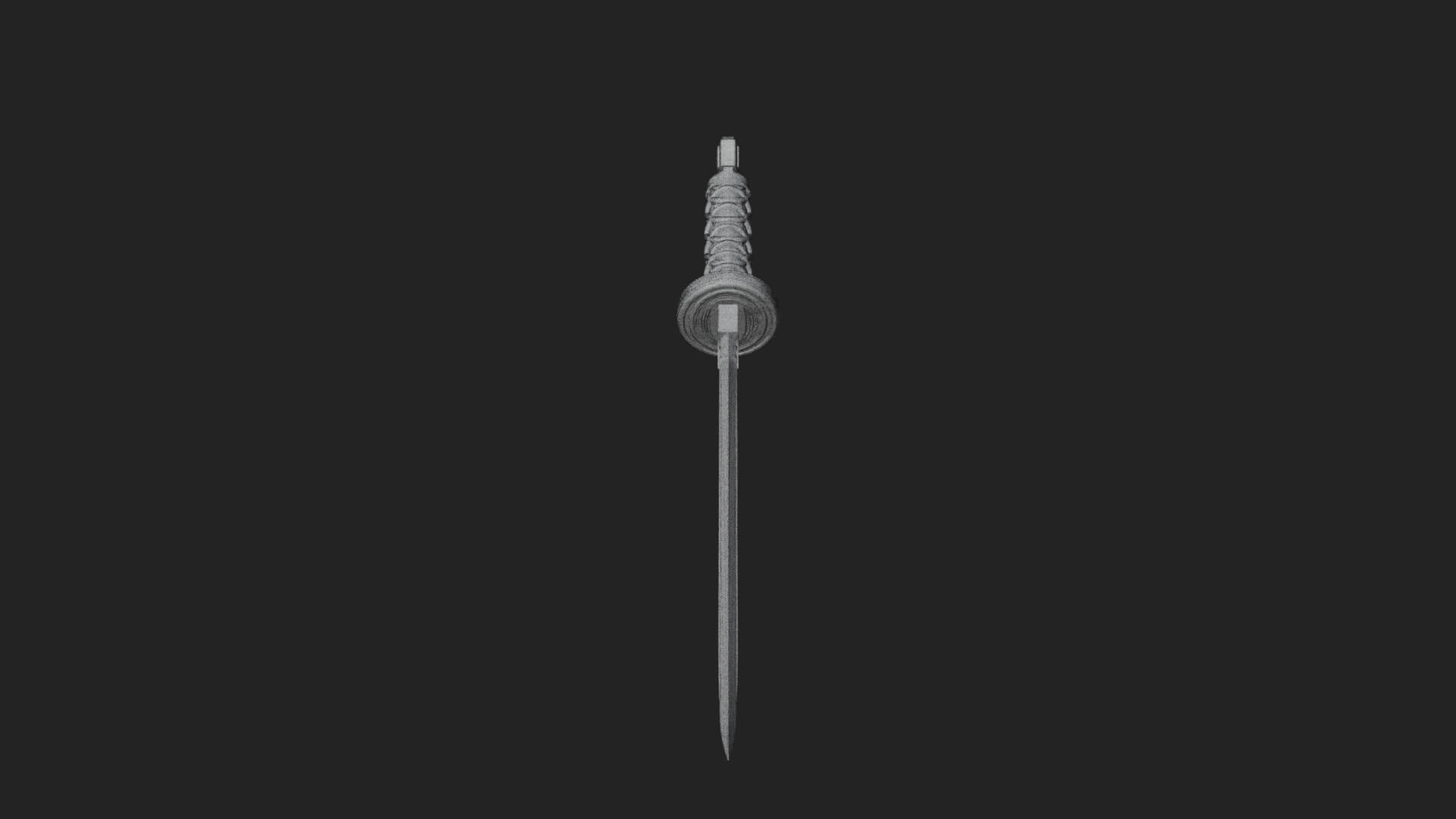 Oriental Katana Sword Model Design 4 3D Print Model 3D Model