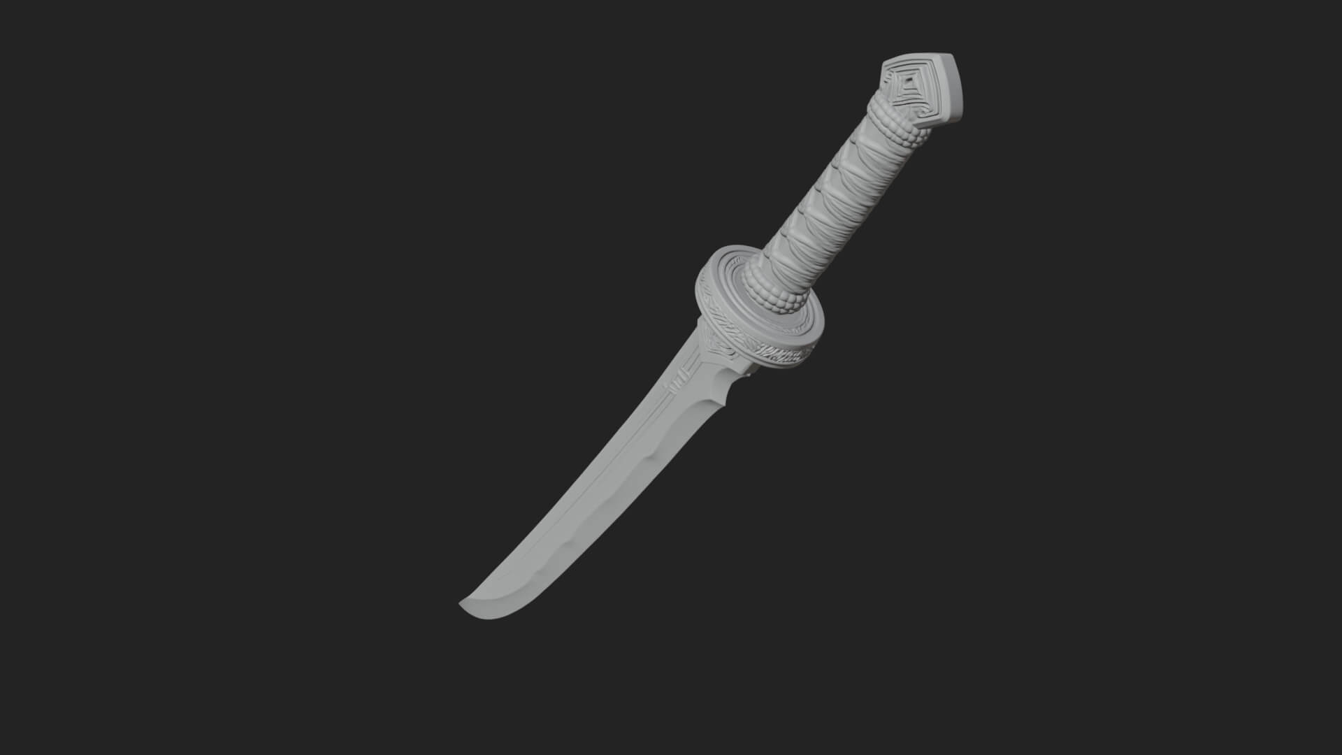 Oriental Katana Sword Model Design 5 3D Print Model 3D Model