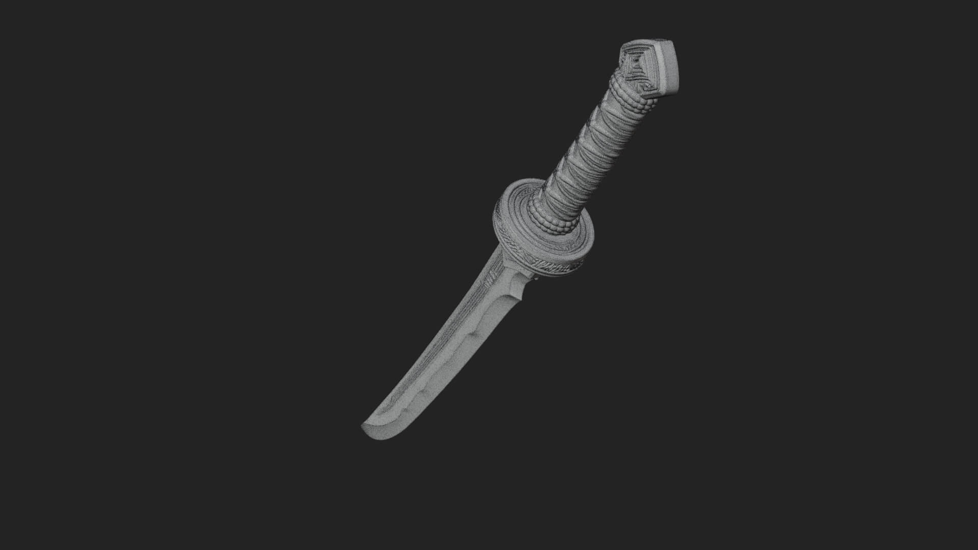Oriental Katana Sword Model Design 5 3D Print Model 3D Model