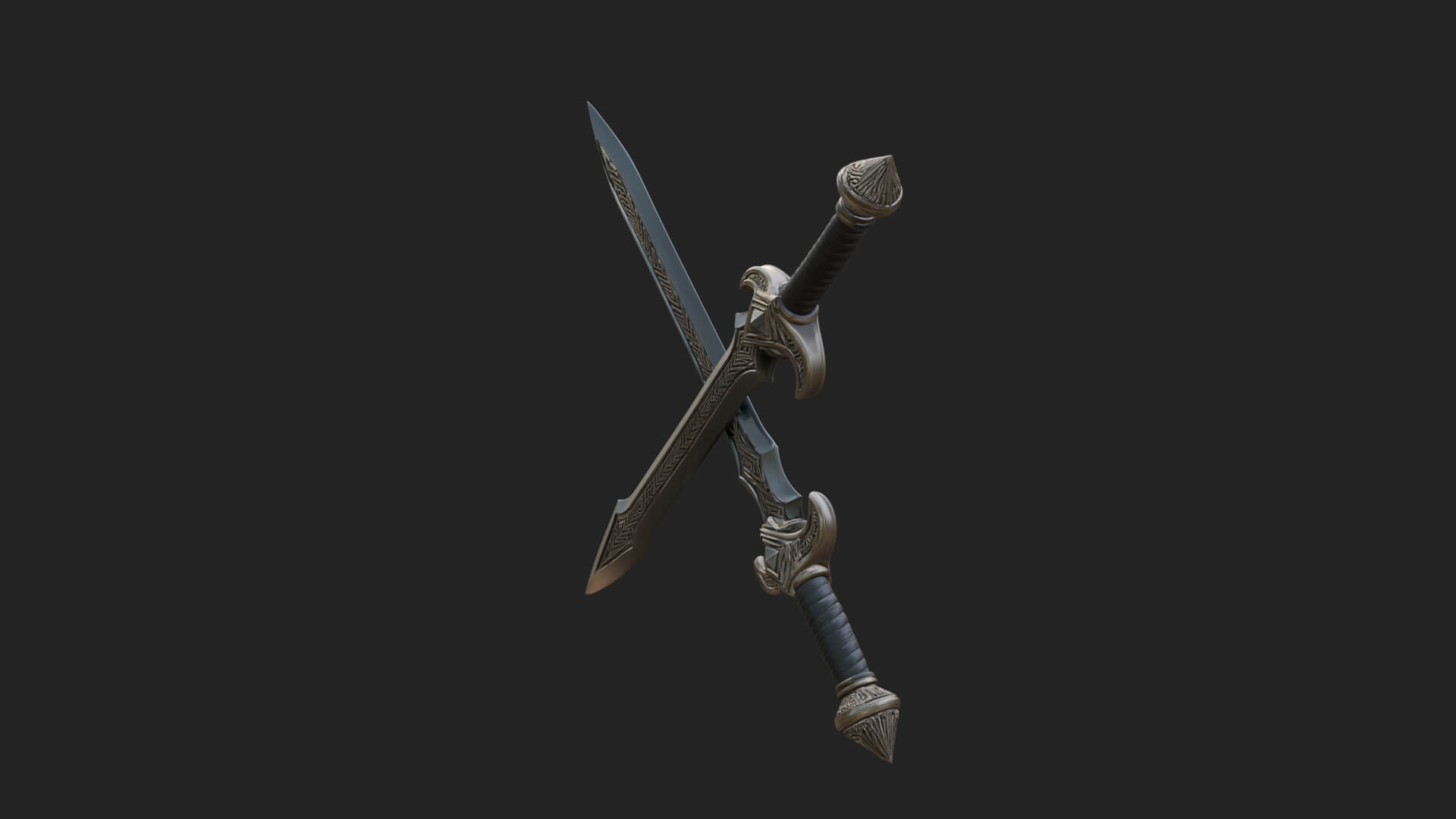 Oriental Katana Sword Model Design 6 3D Print Model 3D Model