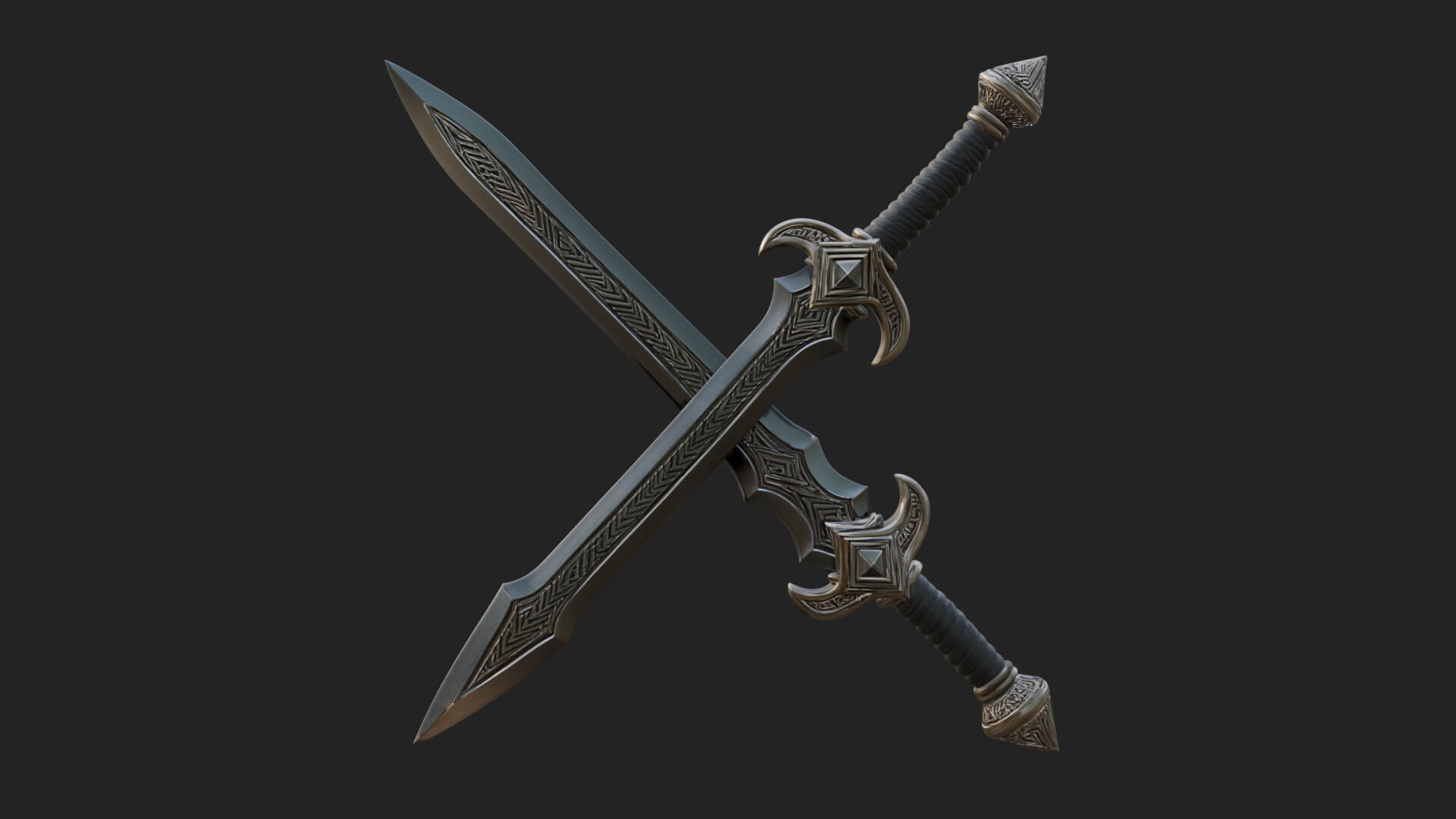 Oriental Katana Sword Model Design 6 3D Print Model 3D Model