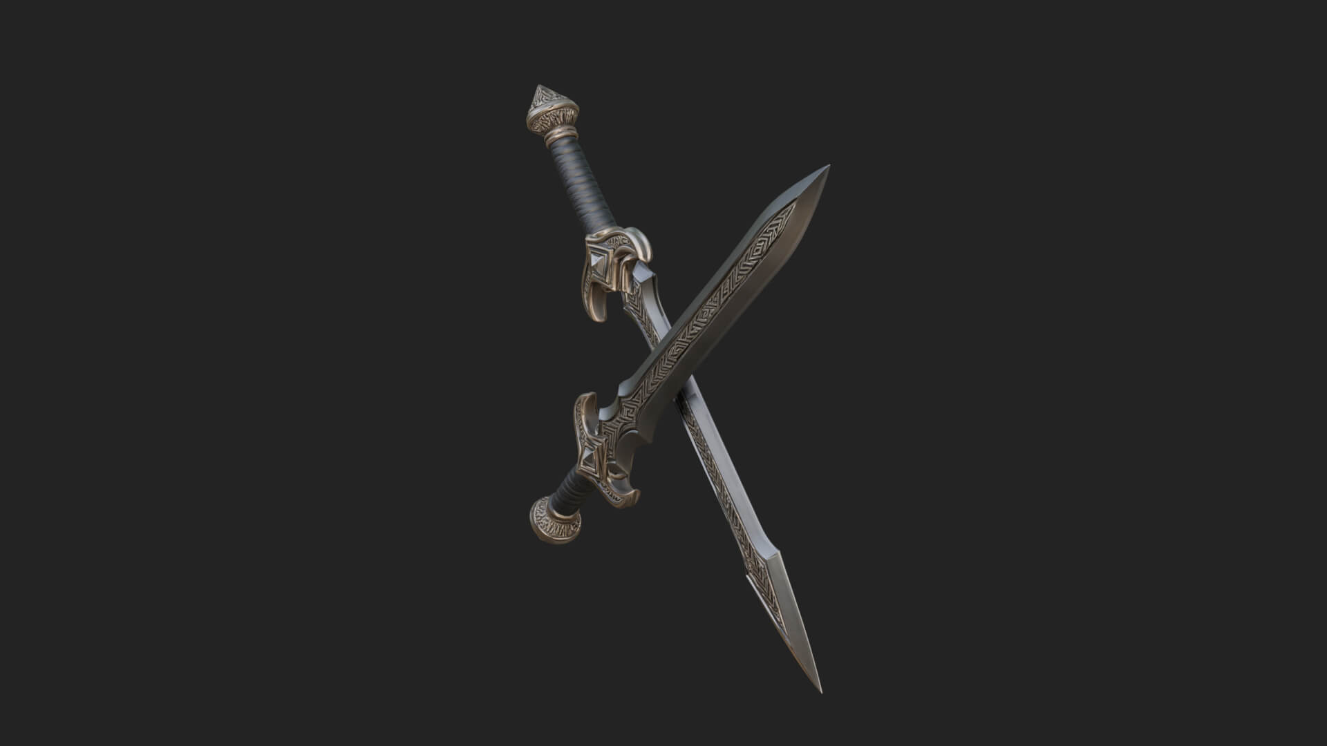Oriental Katana Sword Model Design 6 3D Print Model 3D Model