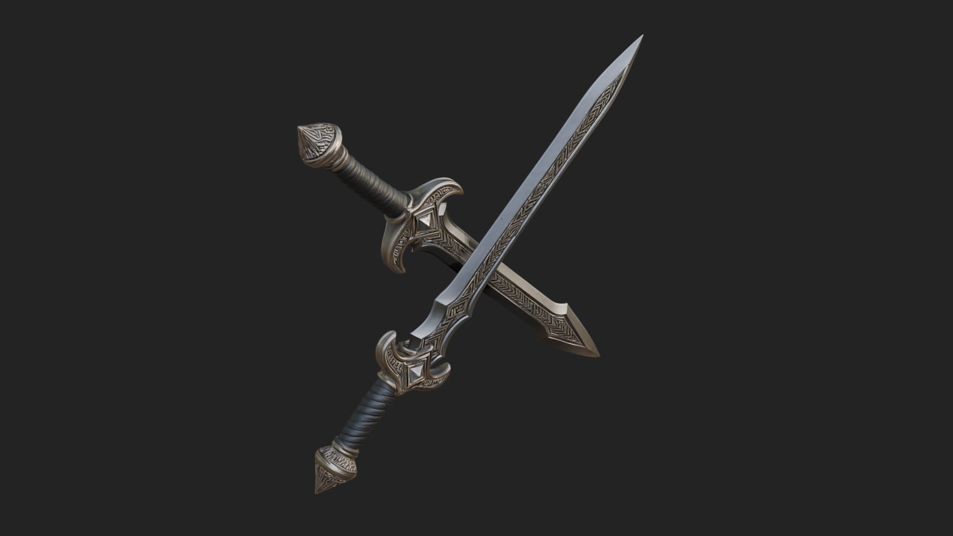 Oriental Katana Sword Model Design 6 3D Print Model 3D Model
