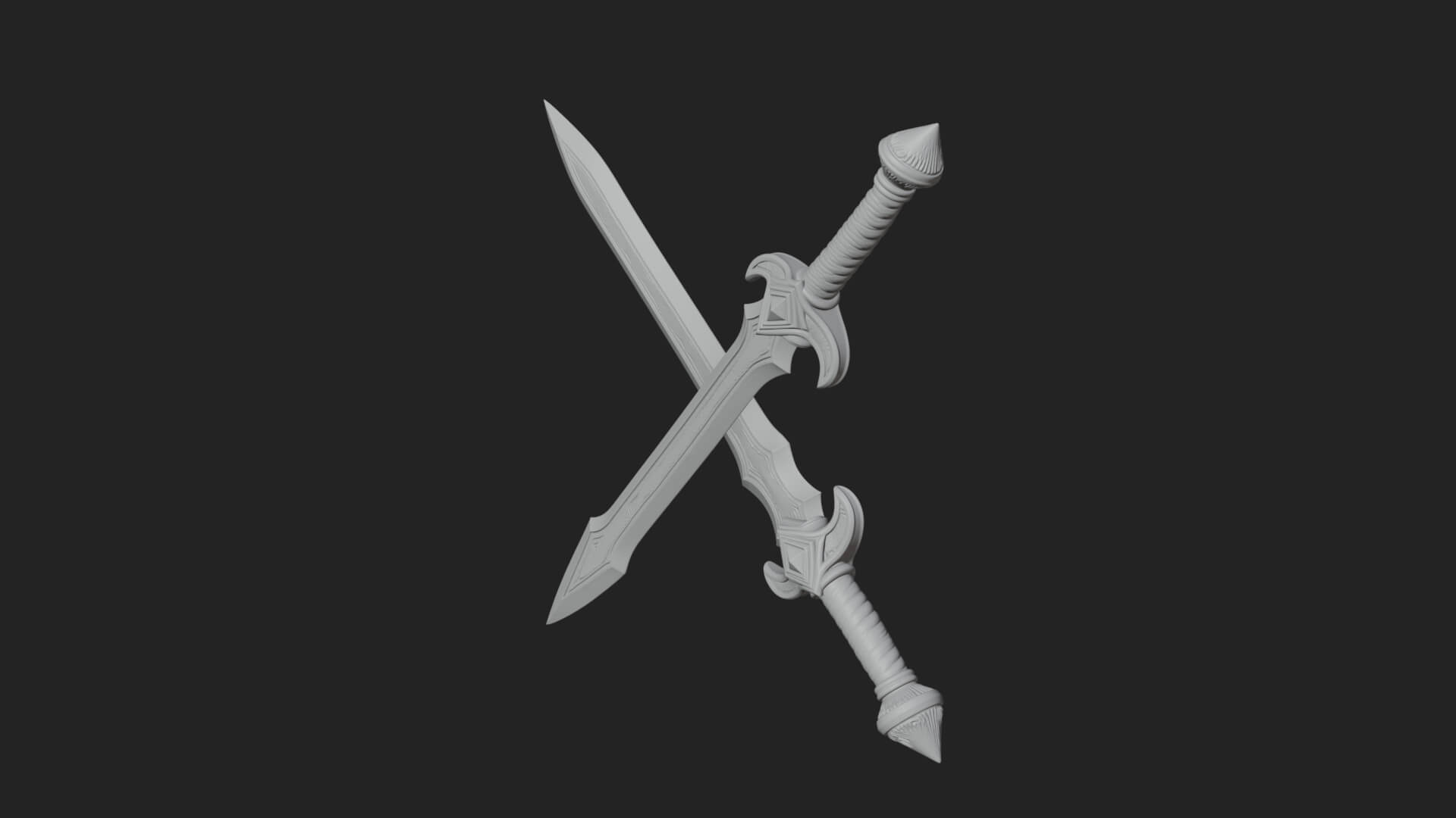 Oriental Katana Sword Model Design 6 3D Print Model 3D Model