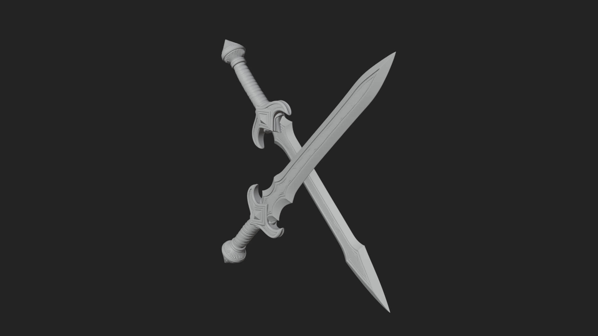 Oriental Katana Sword Model Design 6 3D Print Model 3D Model
