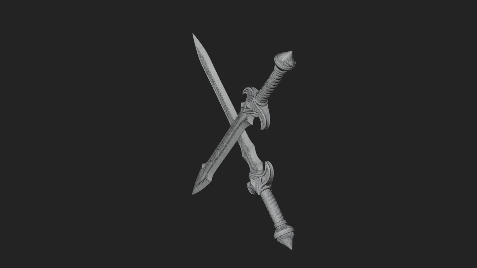 Oriental Katana Sword Model Design 6 3D Print Model 3D Model