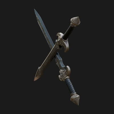 Oriental Katana Sword Model Design 6 3D Print Model