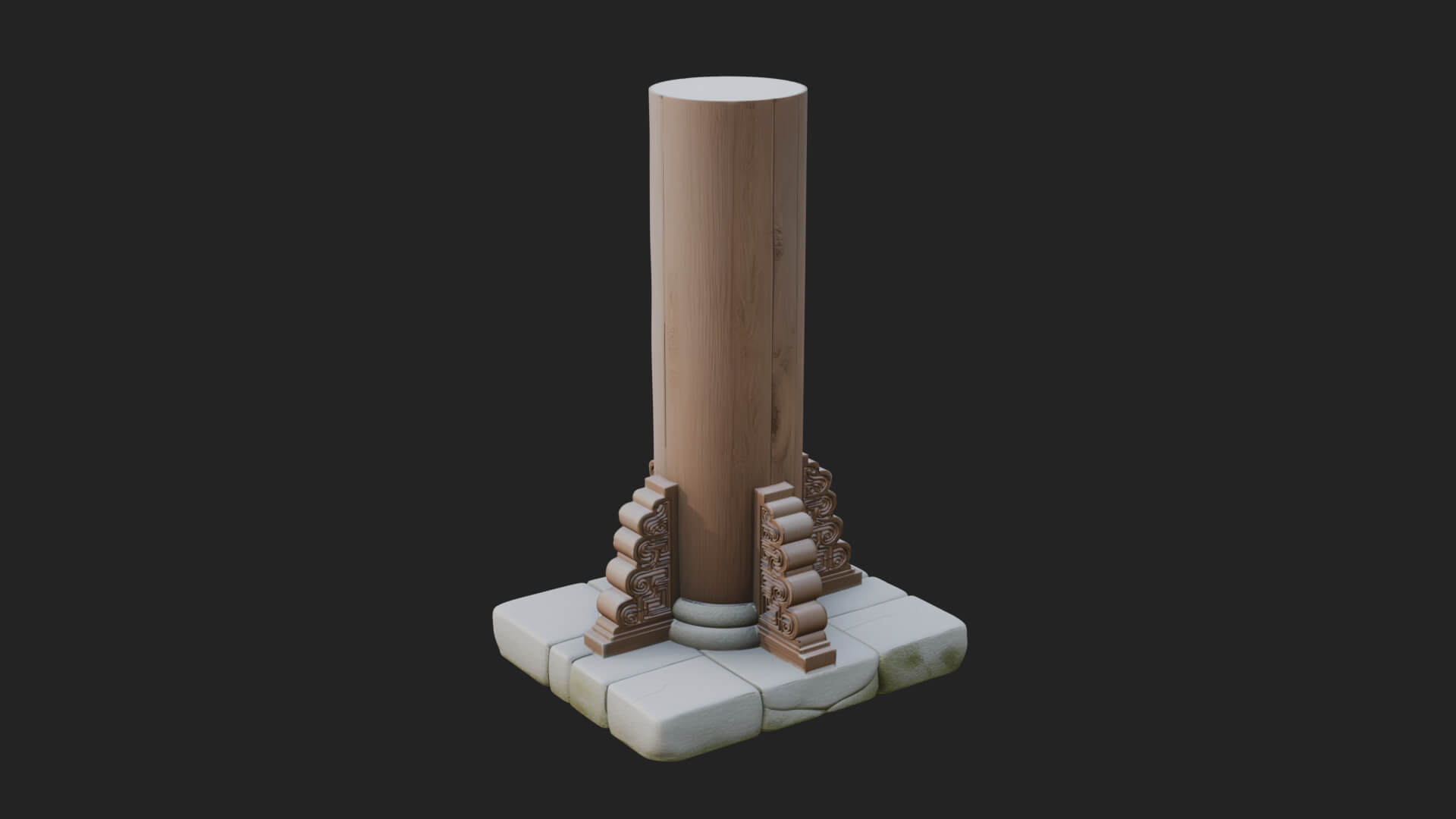 Oriental Lantern Column Design 4 3D Print Model 3D Model