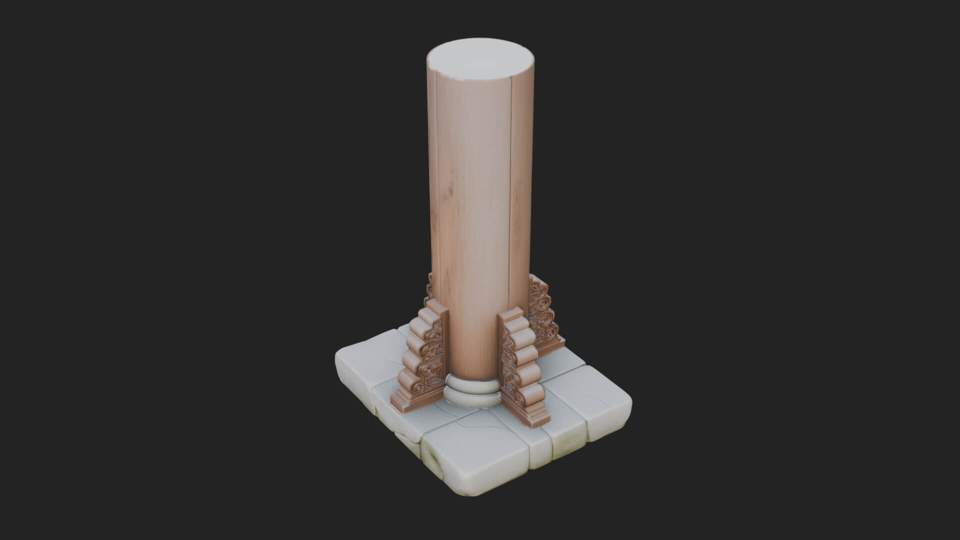 Oriental Lantern Column Design 4 3D Print Model 3D Model