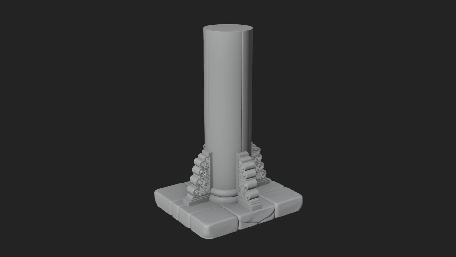 Oriental Lantern Column Design 4 3D Print Model 3D Model