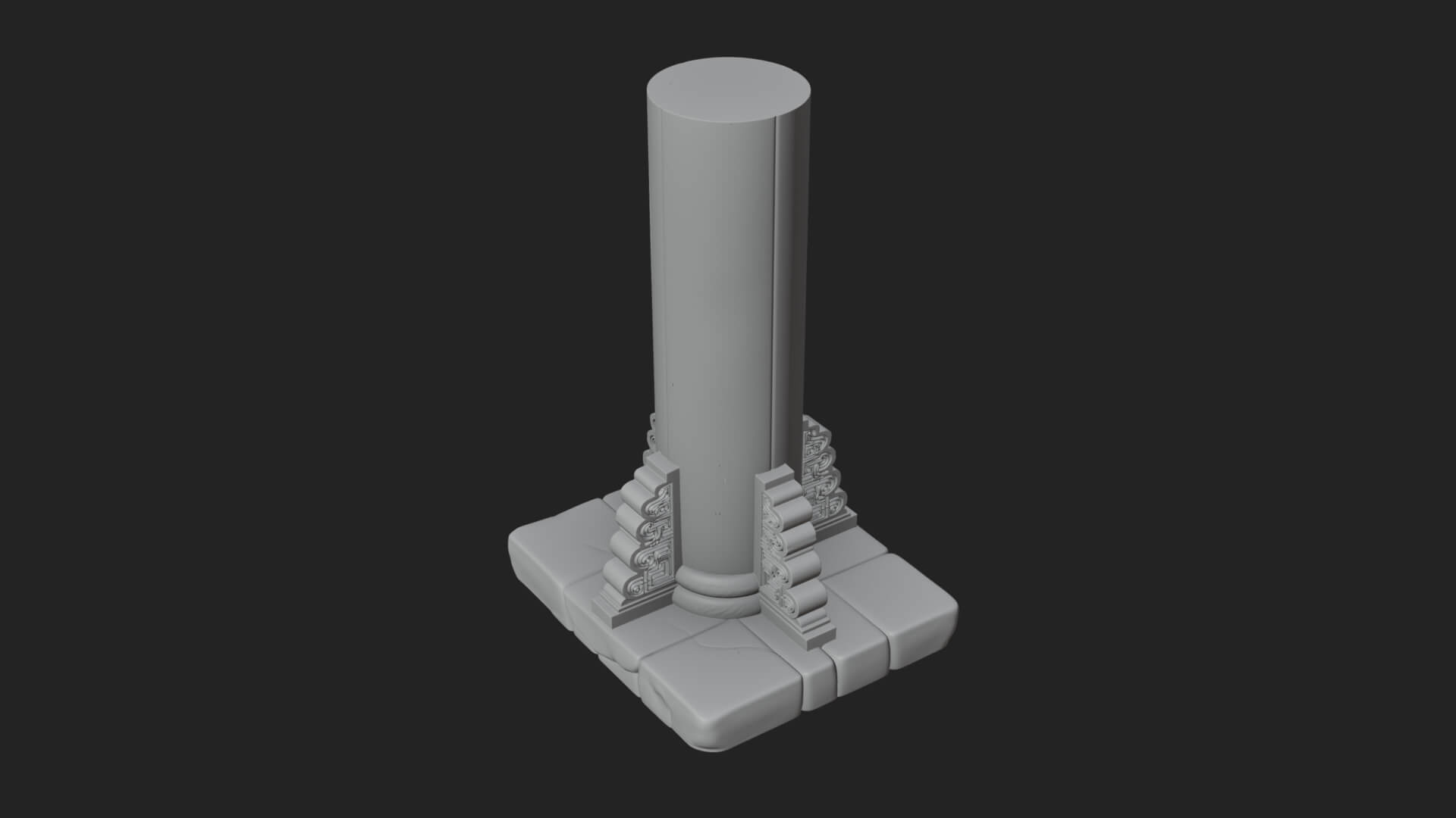 Oriental Lantern Column Design 4 3D Print Model 3D Model