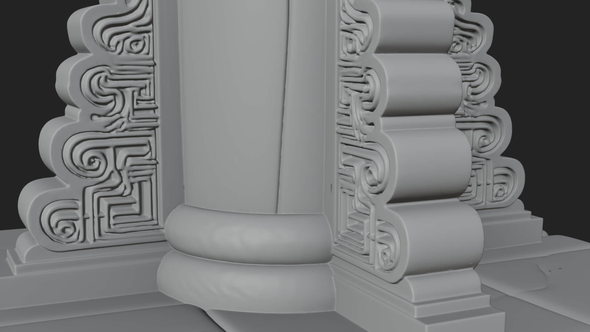Oriental Lantern Column Design 4 3D Print Model 3D Model
