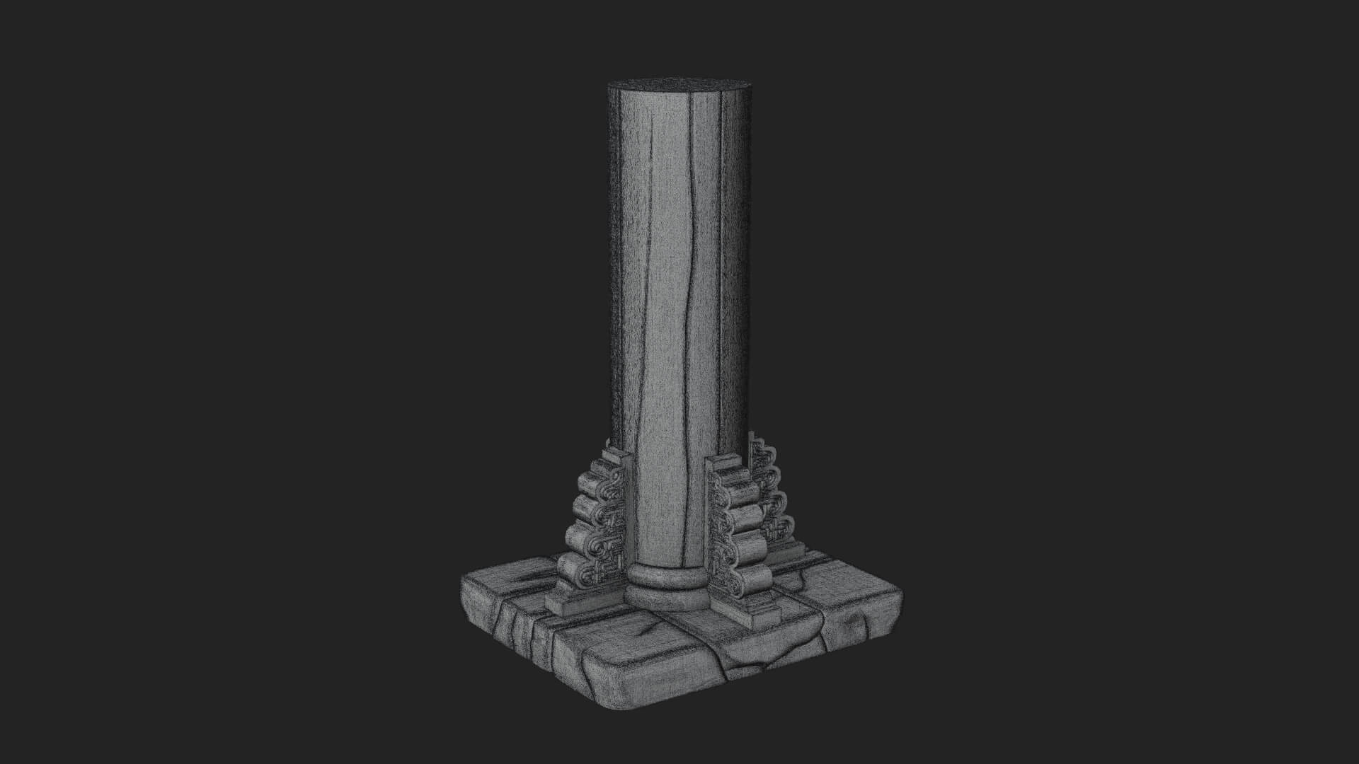 Oriental Lantern Column Design 4 3D Print Model 3D Model