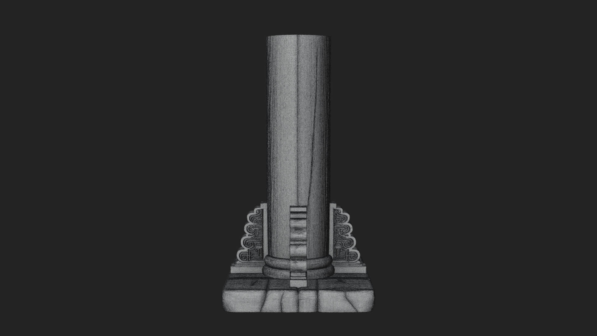 Oriental Lantern Column Design 4 3D Print Model 3D Model
