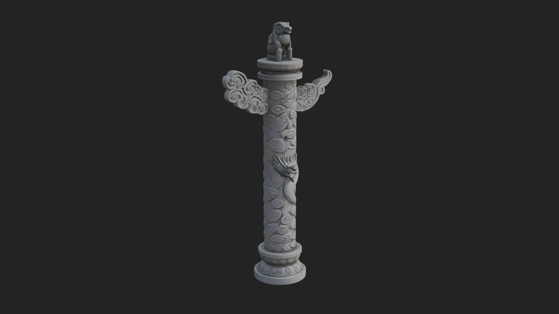 Oriental Lantern Column Design 5 3D Print Model 3D Model