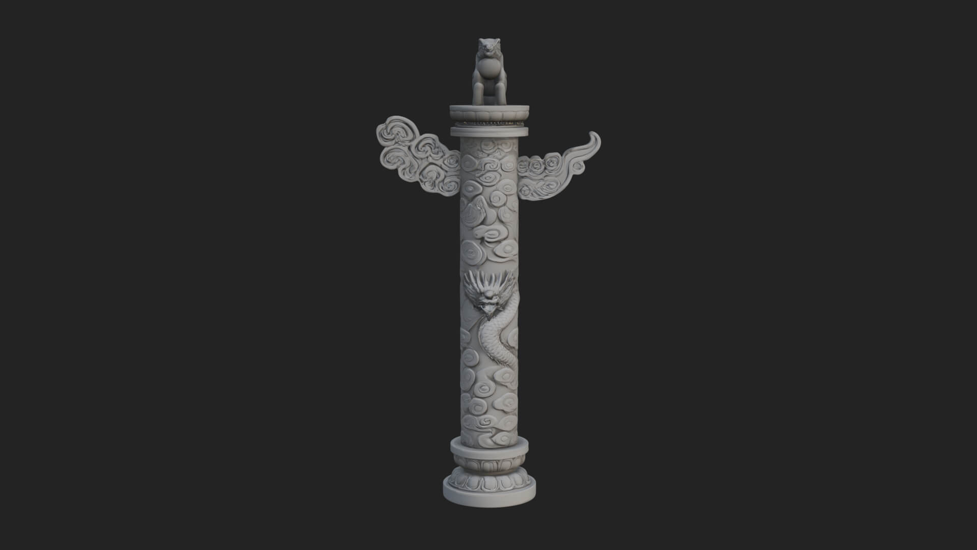 Oriental Lantern Column Design 5 3D Print Model 3D Model
