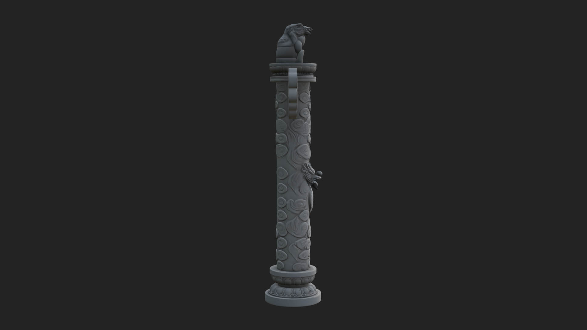 Oriental Lantern Column Design 5 3D Print Model 3D Model