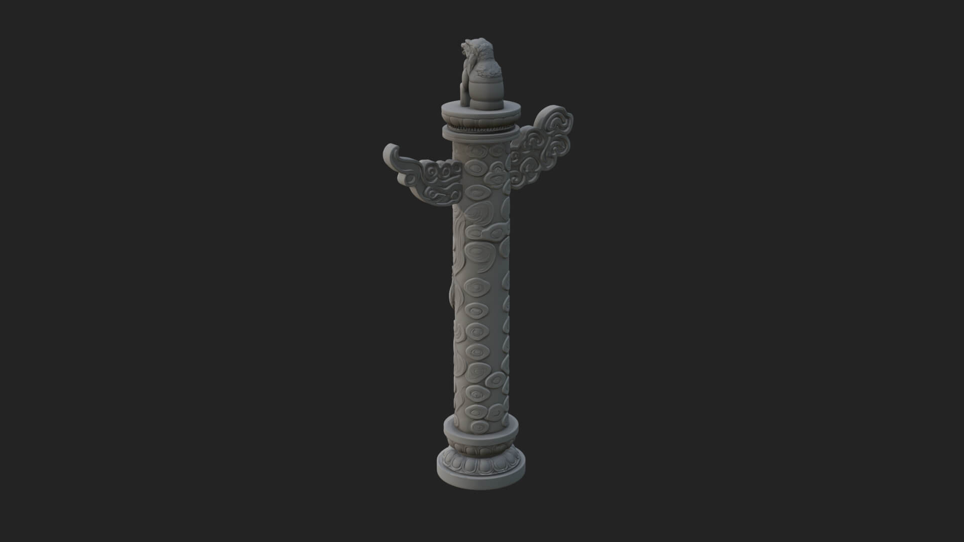 Oriental Lantern Column Design 5 3D Print Model 3D Model