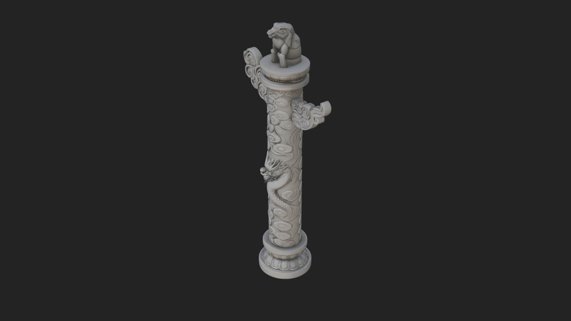 Oriental Lantern Column Design 5 3D Print Model 3D Model