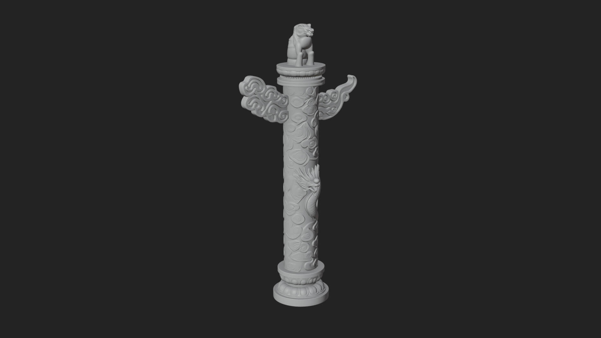 Oriental Lantern Column Design 5 3D Print Model 3D Model