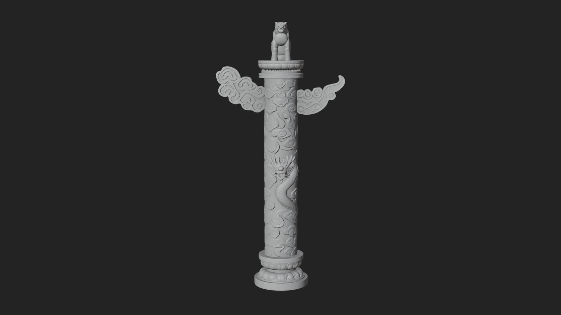 Oriental Lantern Column Design 5 3D Print Model 3D Model
