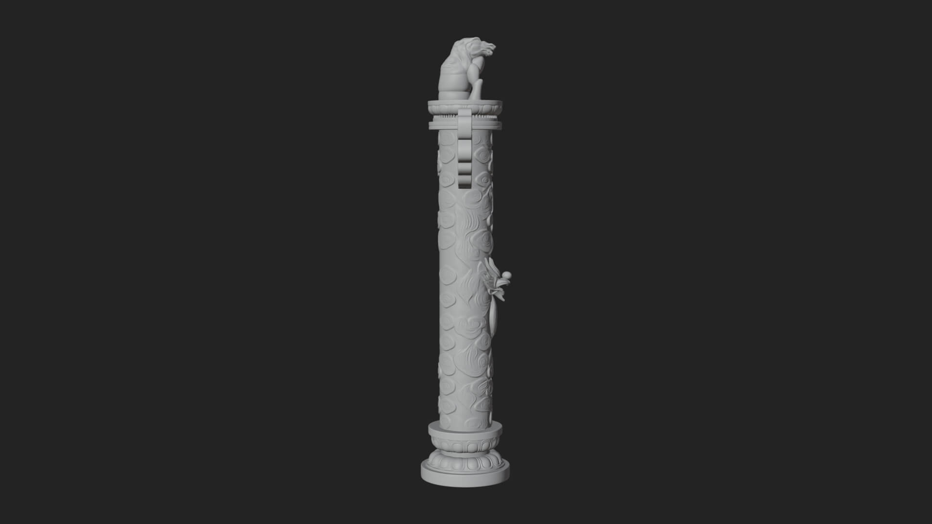 Oriental Lantern Column Design 5 3D Print Model 3D Model