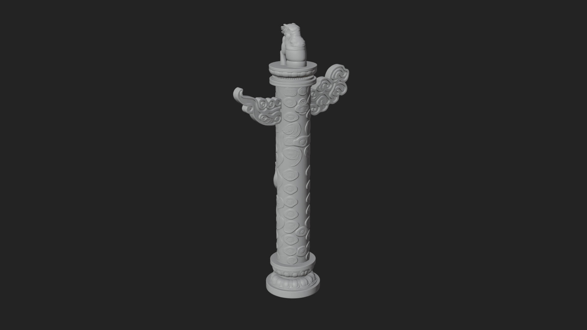 Oriental Lantern Column Design 5 3D Print Model 3D Model