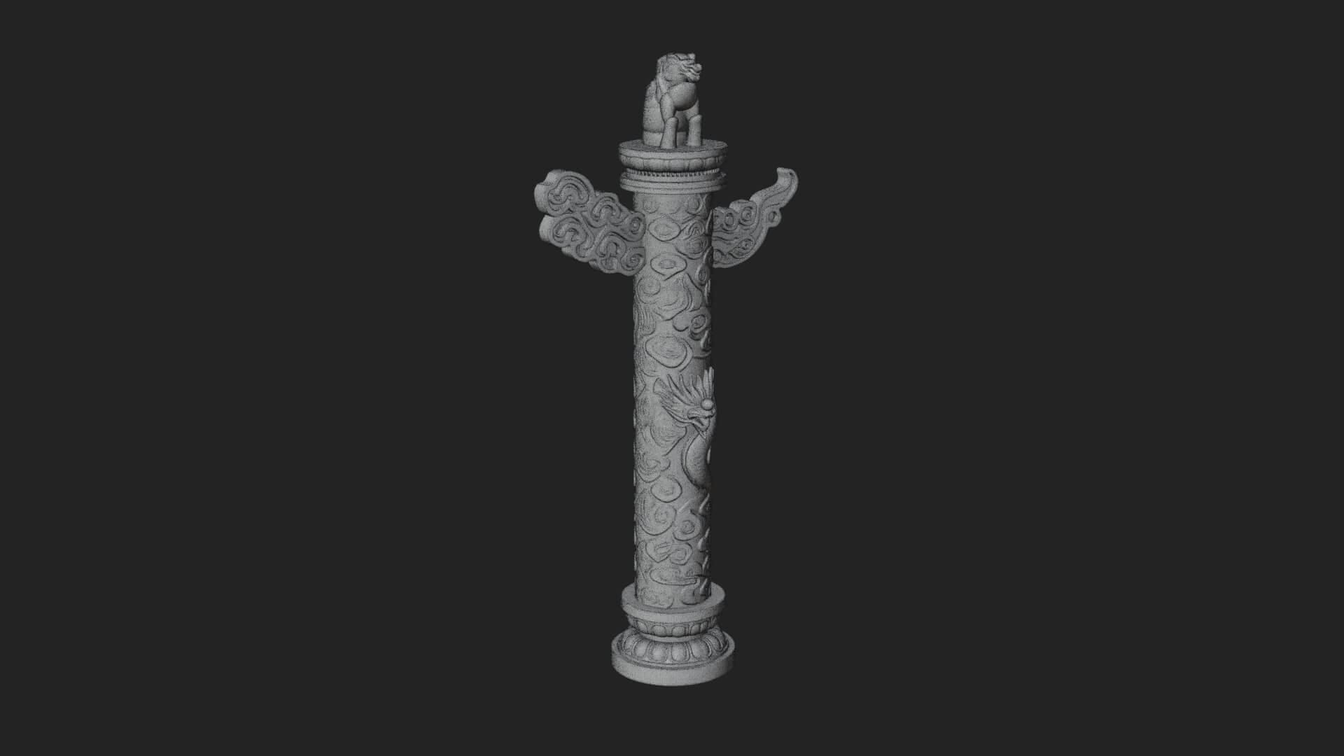 Oriental Lantern Column Design 5 3D Print Model 3D Model