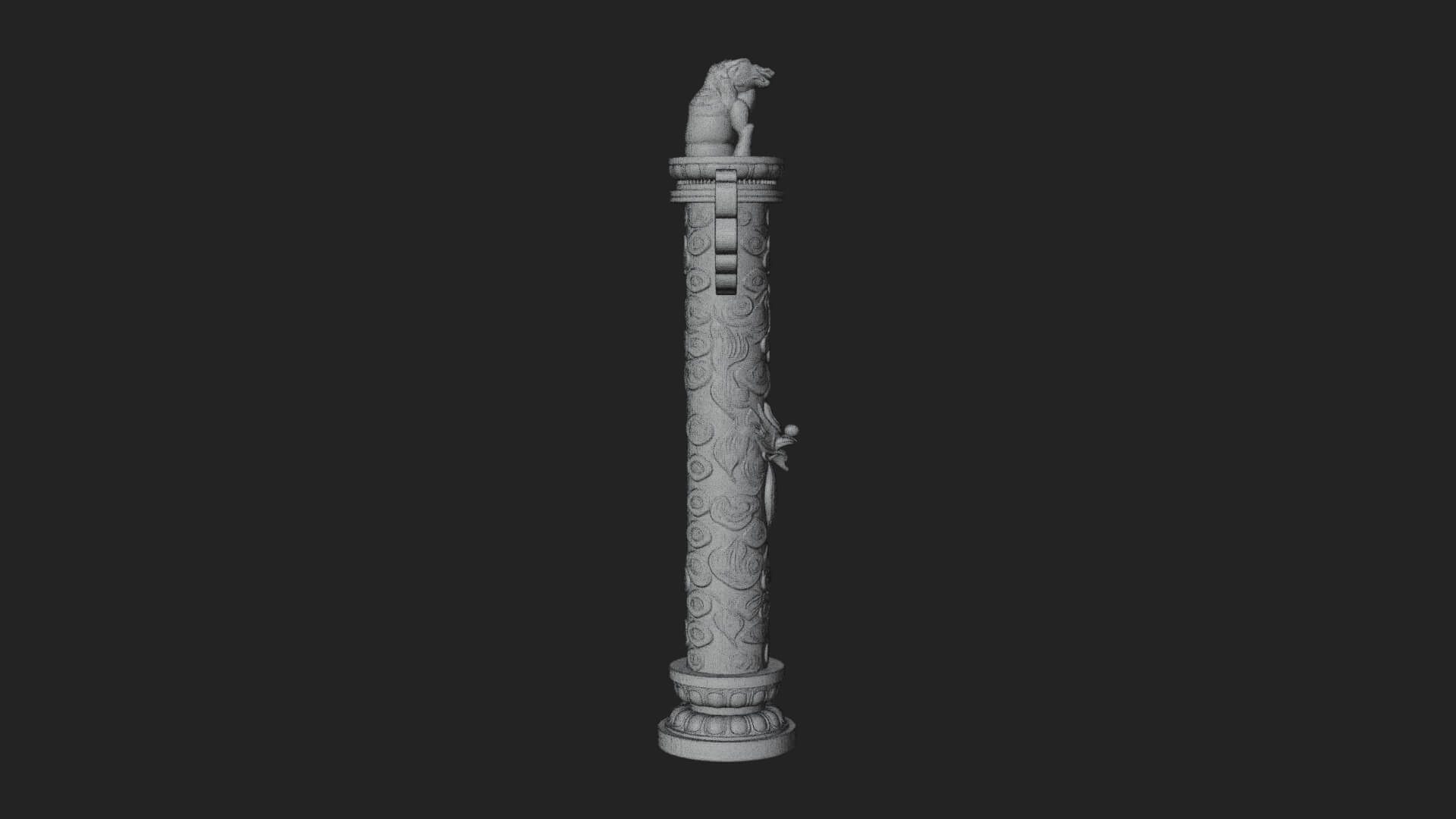 Oriental Lantern Column Design 5 3D Print Model 3D Model
