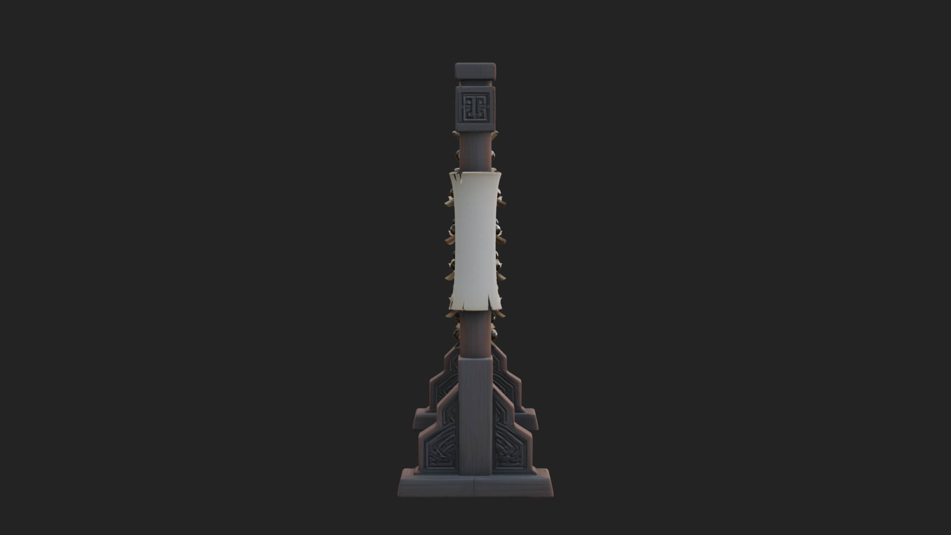 Oriental Scroll Board Model Design 2 3D Print Model 3D Model