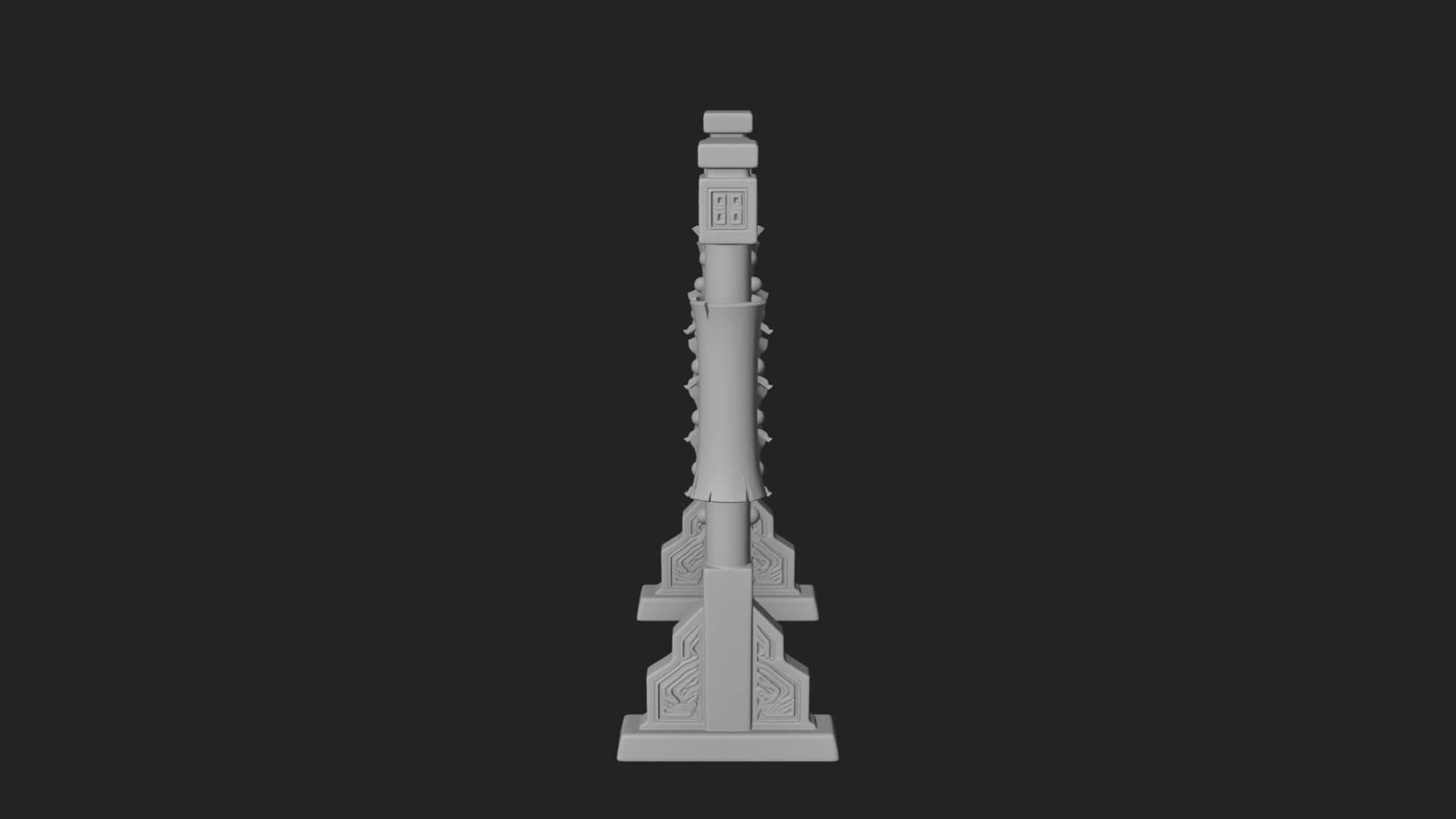 Oriental Scroll Board Model Design 2 3D Print Model 3D Model
