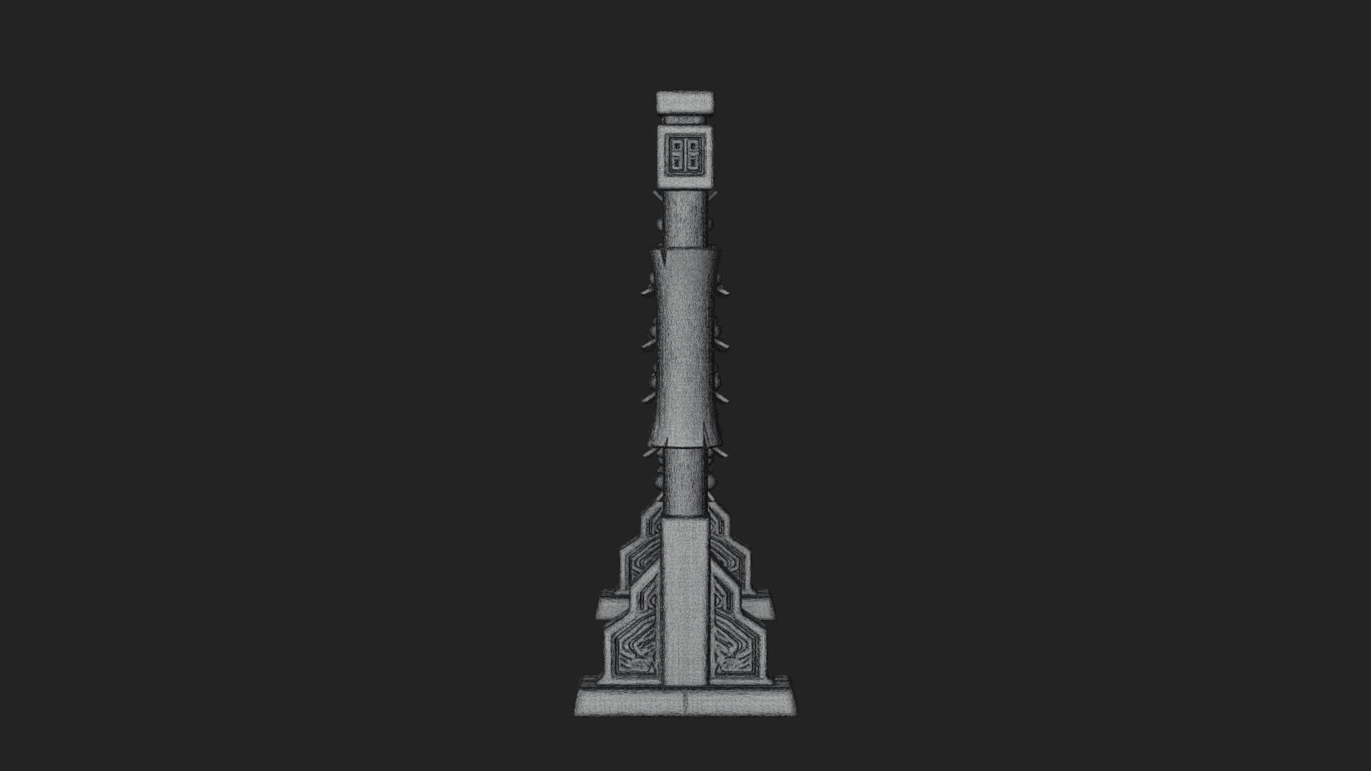 Oriental Scroll Board Model Design 2 3D Print Model 3D Model