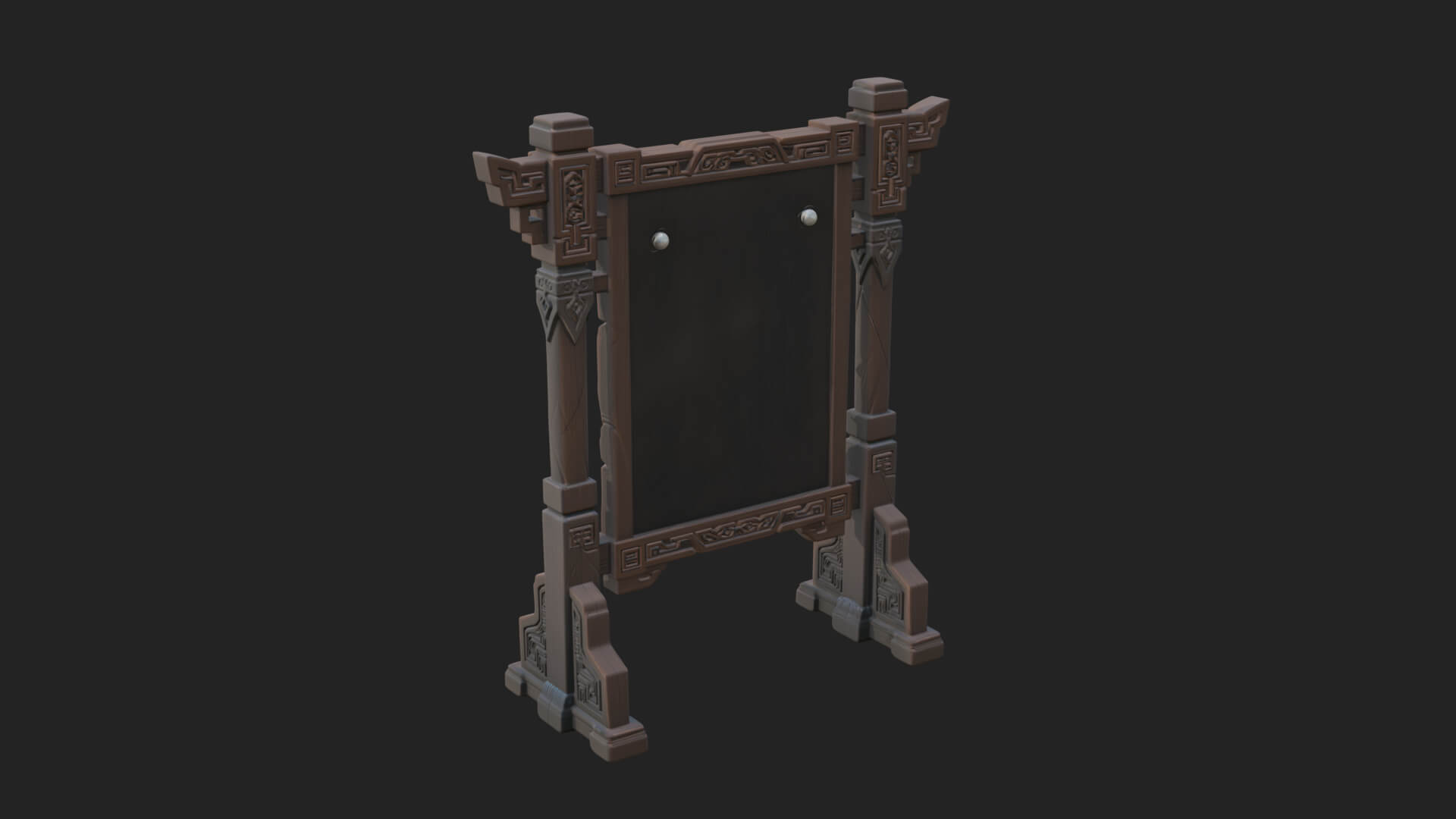 Oriental Scroll Board Model Design 3 3D Print Model 3D Model