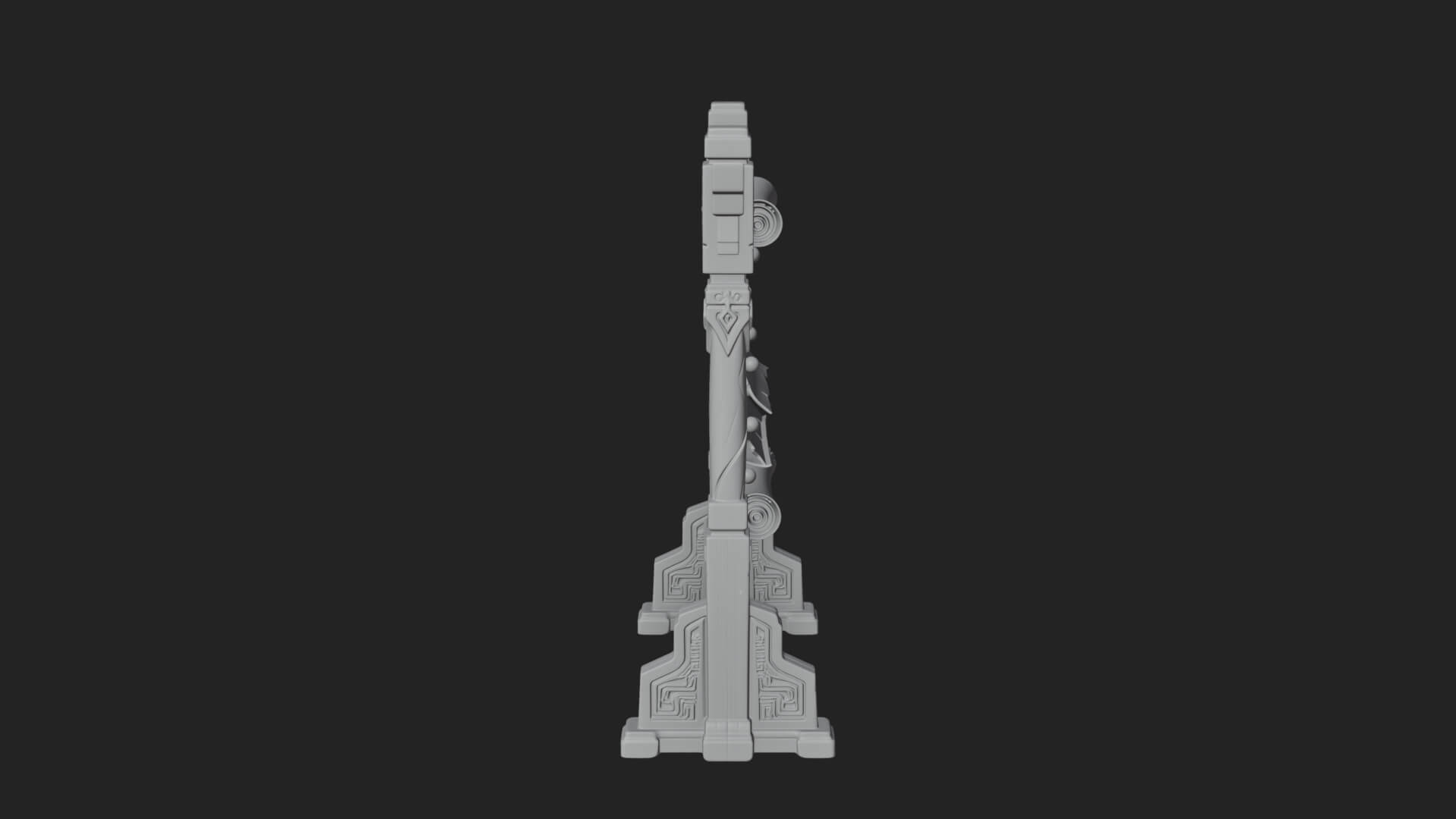 Oriental Scroll Board Model Design 3 3D Print Model 3D Model