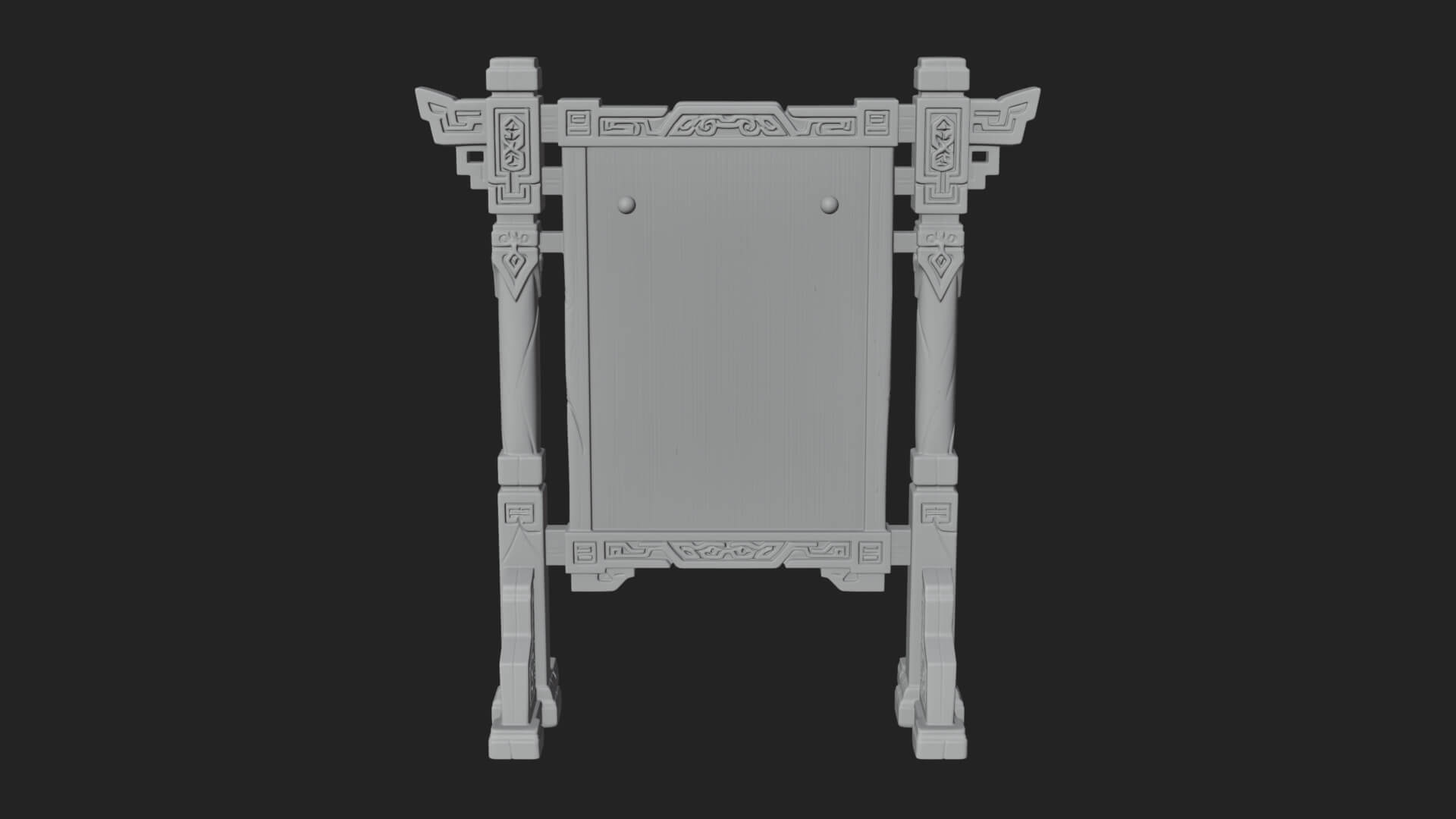 Oriental Scroll Board Model Design 3 3D Print Model 3D Model