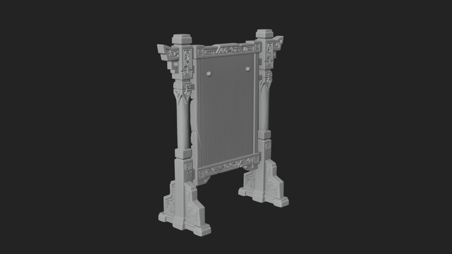 Oriental Scroll Board Model Design 3 3D Print Model 3D Model