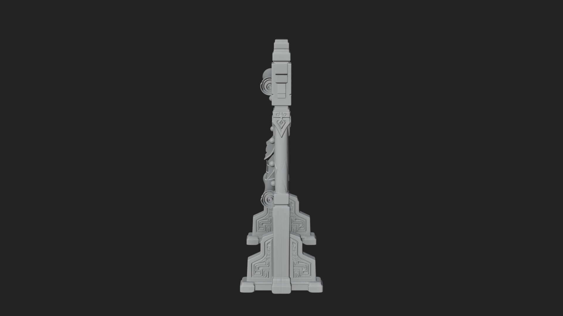 Oriental Scroll Board Model Design 3 3D Print Model 3D Model