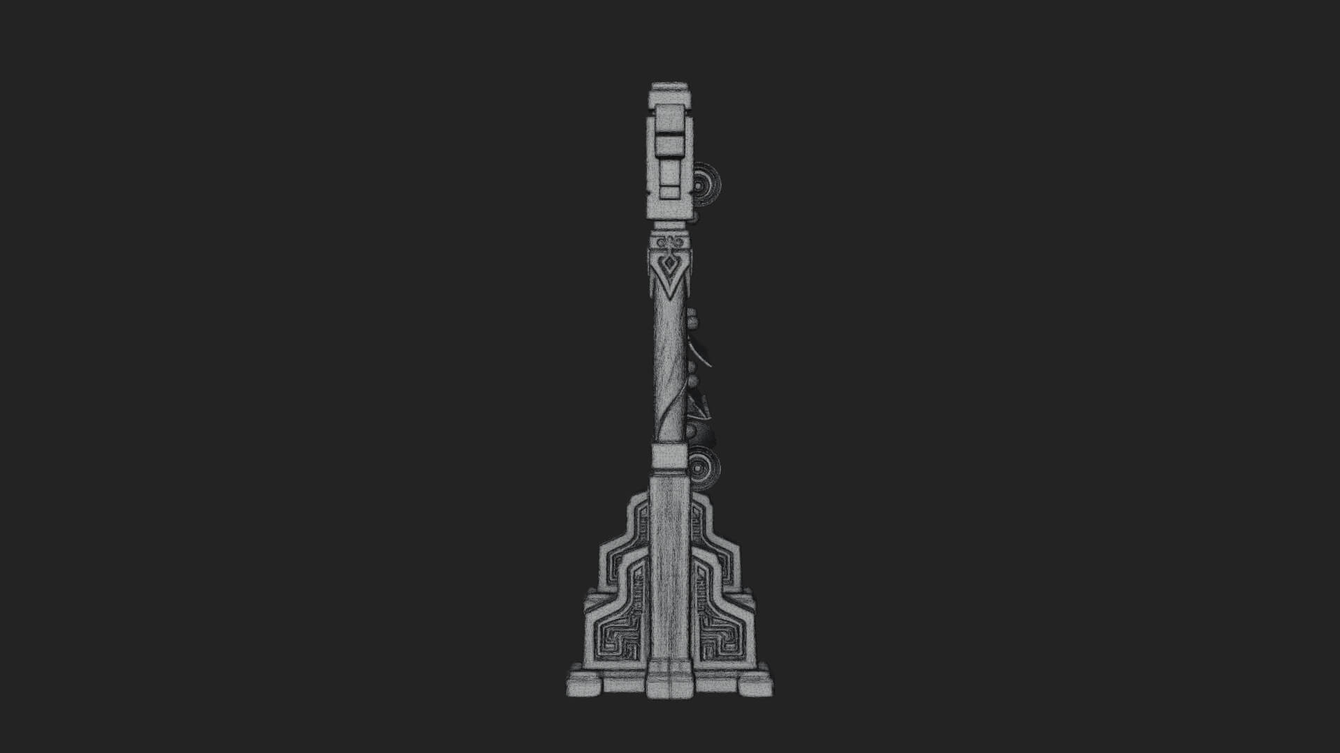Oriental Scroll Board Model Design 3 3D Print Model 3D Model
