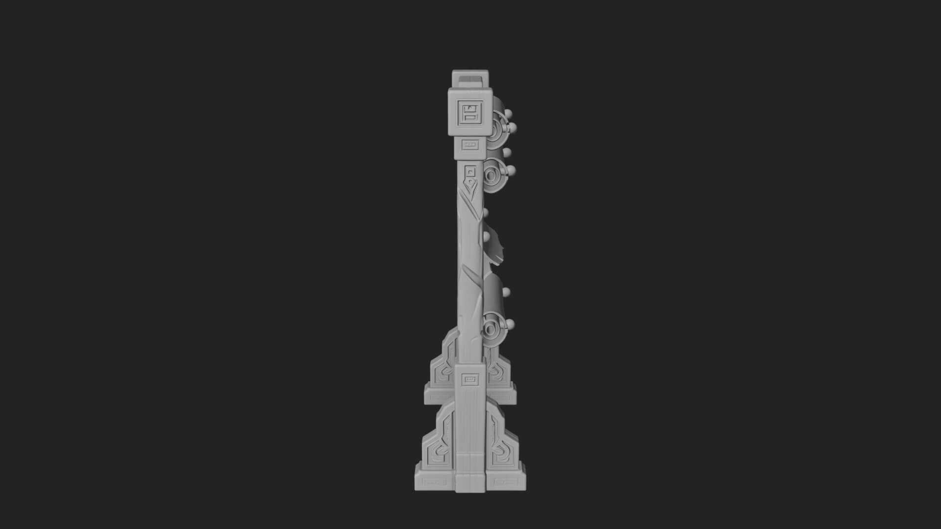 Oriental Scroll Board Model Design 4 3D Print Model 3D Model