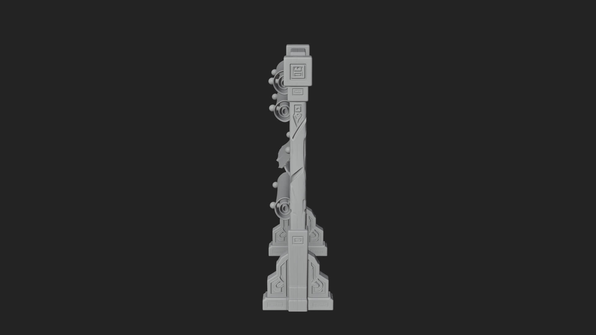 Oriental Scroll Board Model Design 4 3D Print Model 3D Model