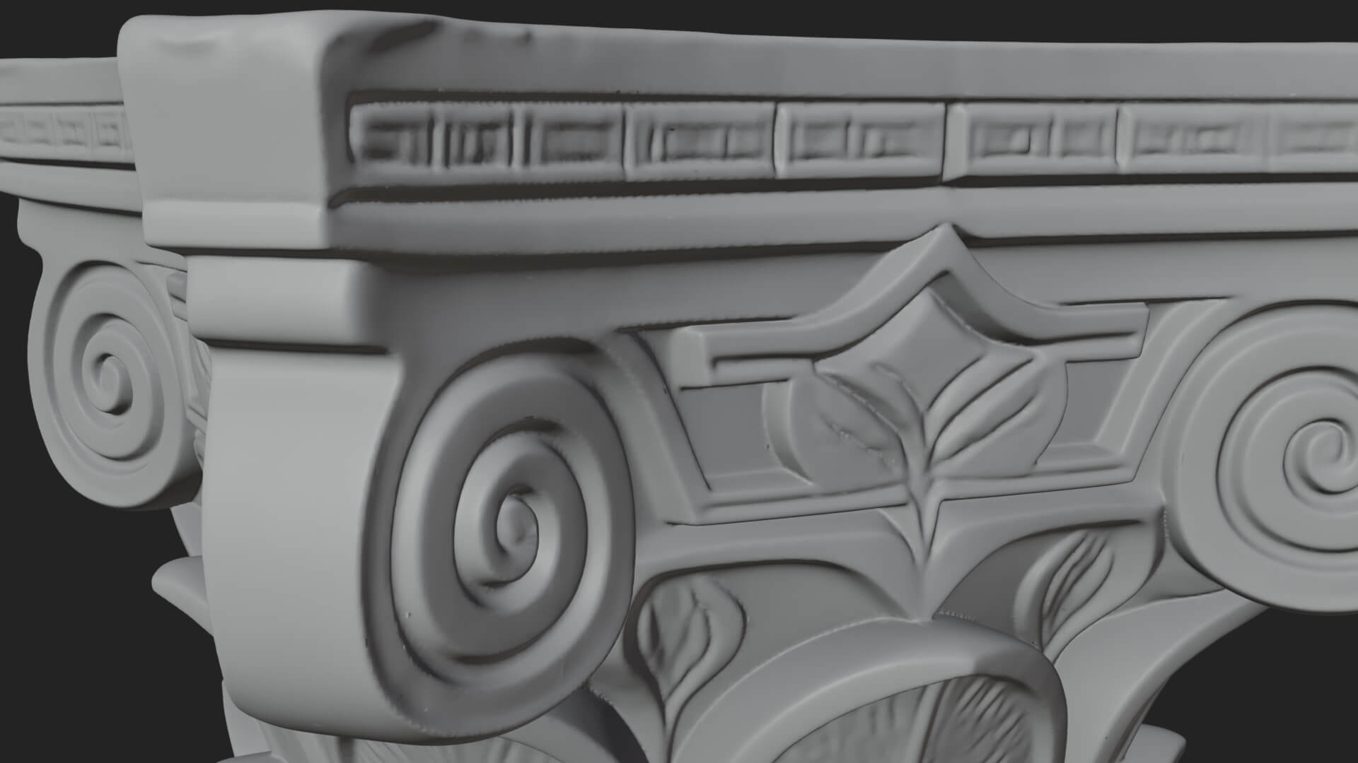 Oriental Stone Column Design 14 3D Print Model 3D Model