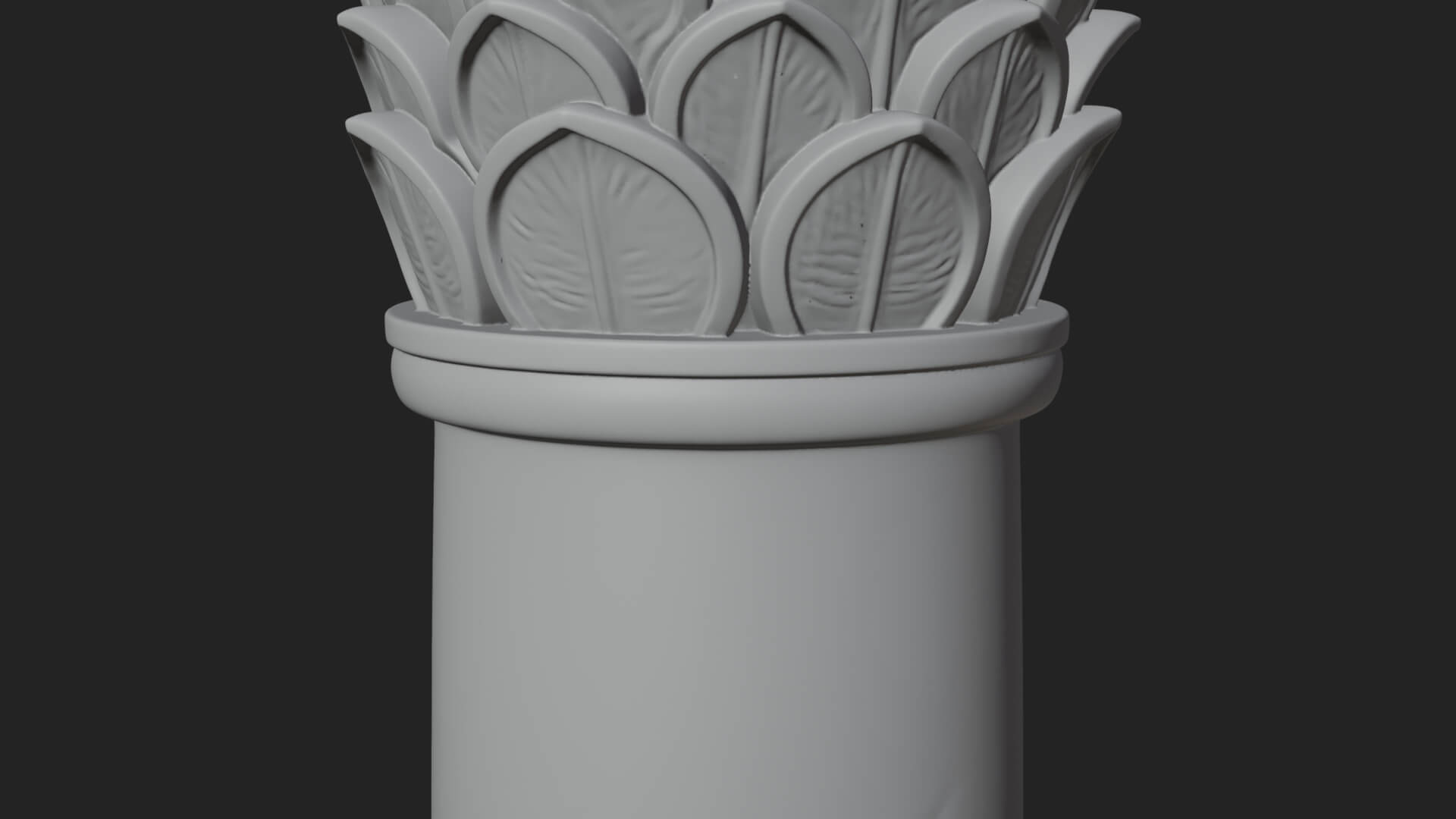 Oriental Stone Column Design 14 3D Print Model 3D Model